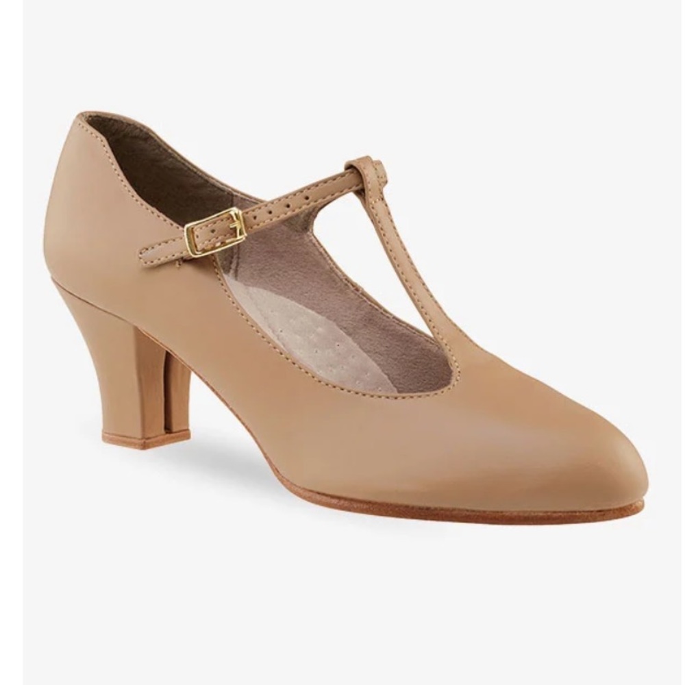 Capezio Footlight Jr. 2” Heeled Character Dance Shoes Caramel Nude